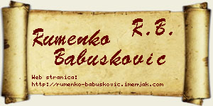 Rumenko Babušković vizit kartica